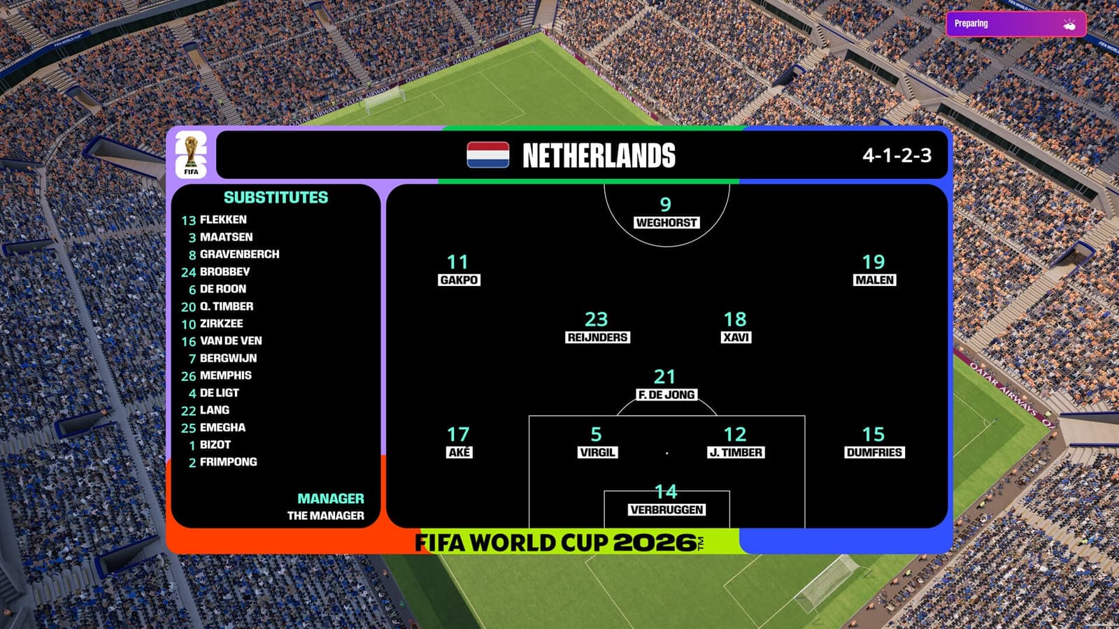 Football Manager 26 oyunundan bir ekran görüntüsü